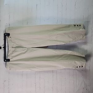 Lands' End Women's Cropped Ankle Pants in Light Beige